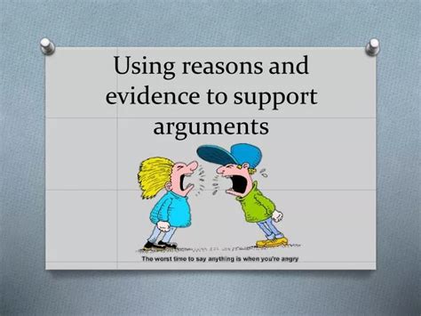5.5: Evidence and Support in an Argument .